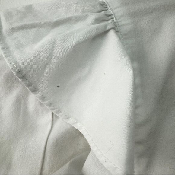 Zara Girls Embroidered Flower Ruffle Button Down Shirt Size 10 - Picture 3 of 7